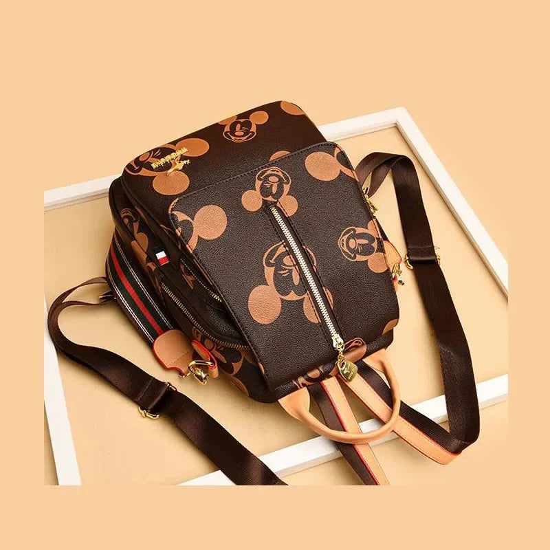 Disney 2025 New Fashion Mickey Ladies Backpack - High-Quality, Large Capacity Multifunctional Storage Bag