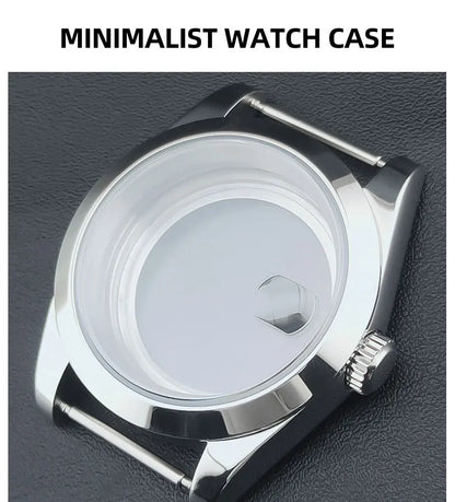 Neiton 36mm/39mm Silver Watch Case - Sapphire, Bevel Edge, 316L Stainless Steel for NH35, NH36, NH34 Movements