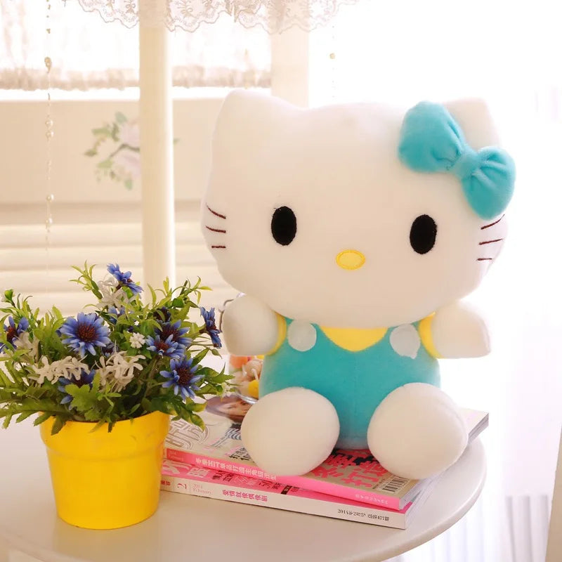 Hello Kitty Plush Toy — 20cm Sanrio Soft Stuffed KT Cat Doll, Cute Movie Character, Birthday Gift for Kids