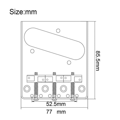 Pro Telecaster TL Bridge Upgrade — 6-Point Brass Saddles with Ashtray Design, CNC Aluminum Base for Vintage Tone Enhancement