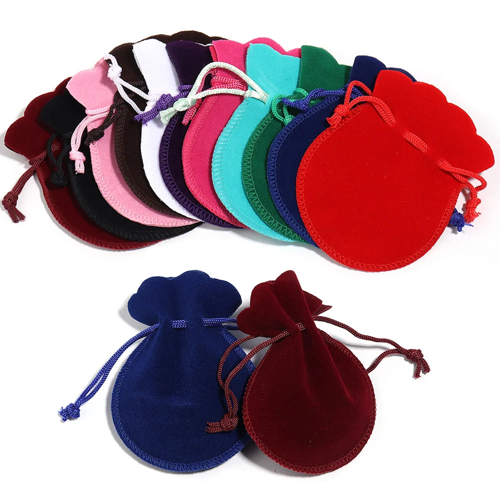 Louleur Velvet Drawstring Bag - Calabash Pouch for Jewelry Packaging, Wedding/Christmas Favor, and Gift Bags