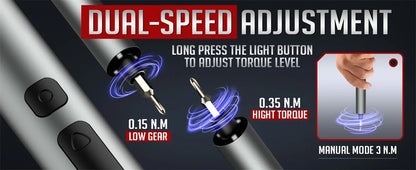 75-in-1 Precision Electric Screwdriver Set – 71 Magnetic Phillips & Torx Bits with 3 LED Lights
