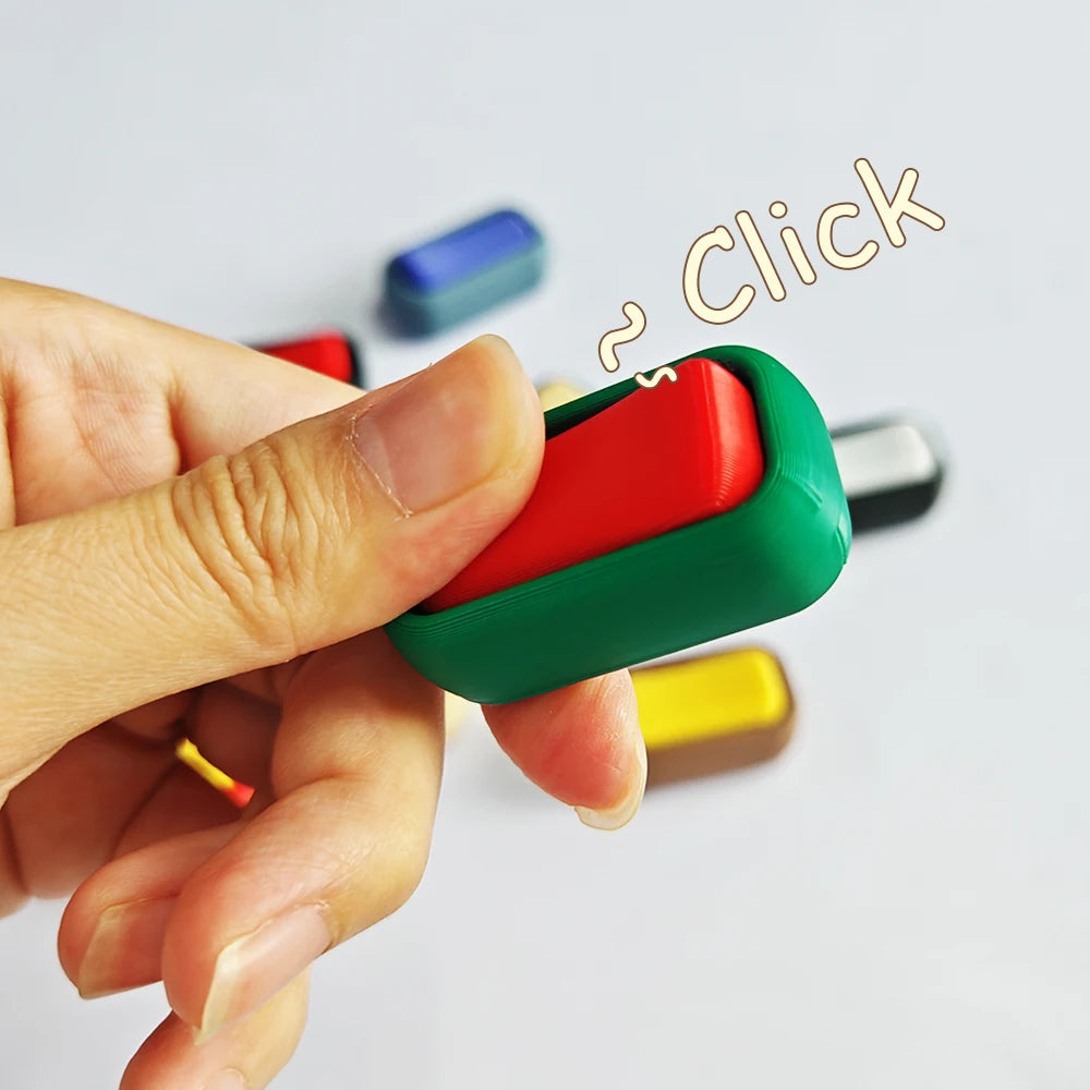 Switch Fidget Toy — 3D Printed Click & Pop Stress Relief Toy, Portable Anxiety-Relief Fingertip Simulator