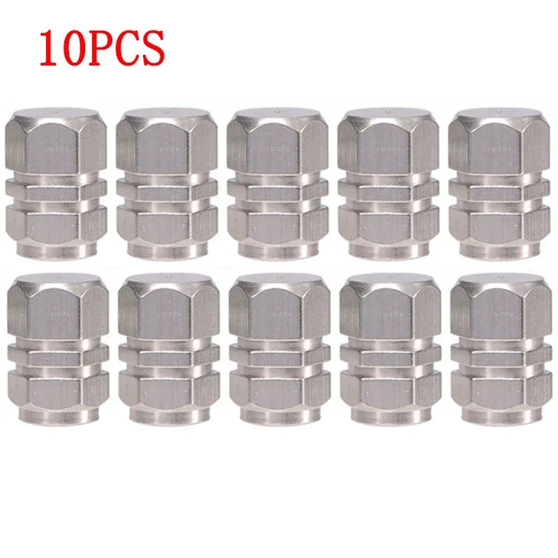 4/10PCS Aluminum Car Tire Valve Stem Caps – Waterproof Airdust-Proof Rim Covers