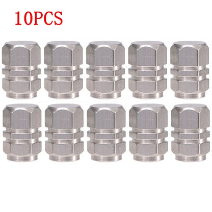 4/10PCS Aluminum Car Tire Valve Stem Caps – Waterproof Airdust-Proof Rim Covers
