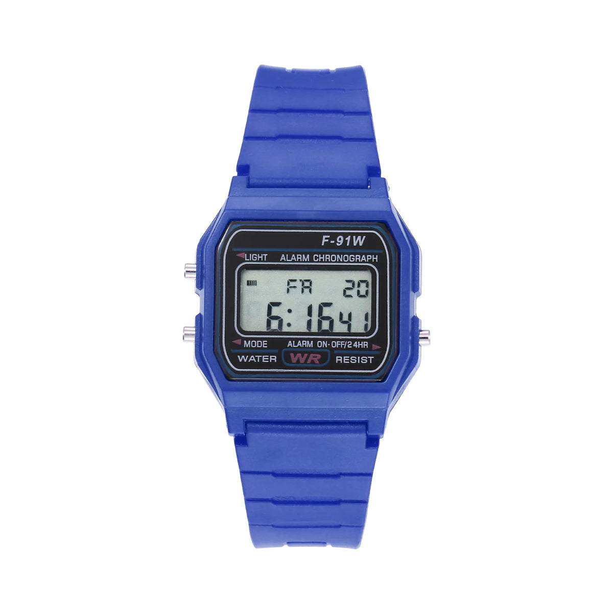 Multifunctional Digital Sports Watch for Kids and Women - F-91W Style LED Backlight Alarm Watch with Rubber Strap, Student Gift