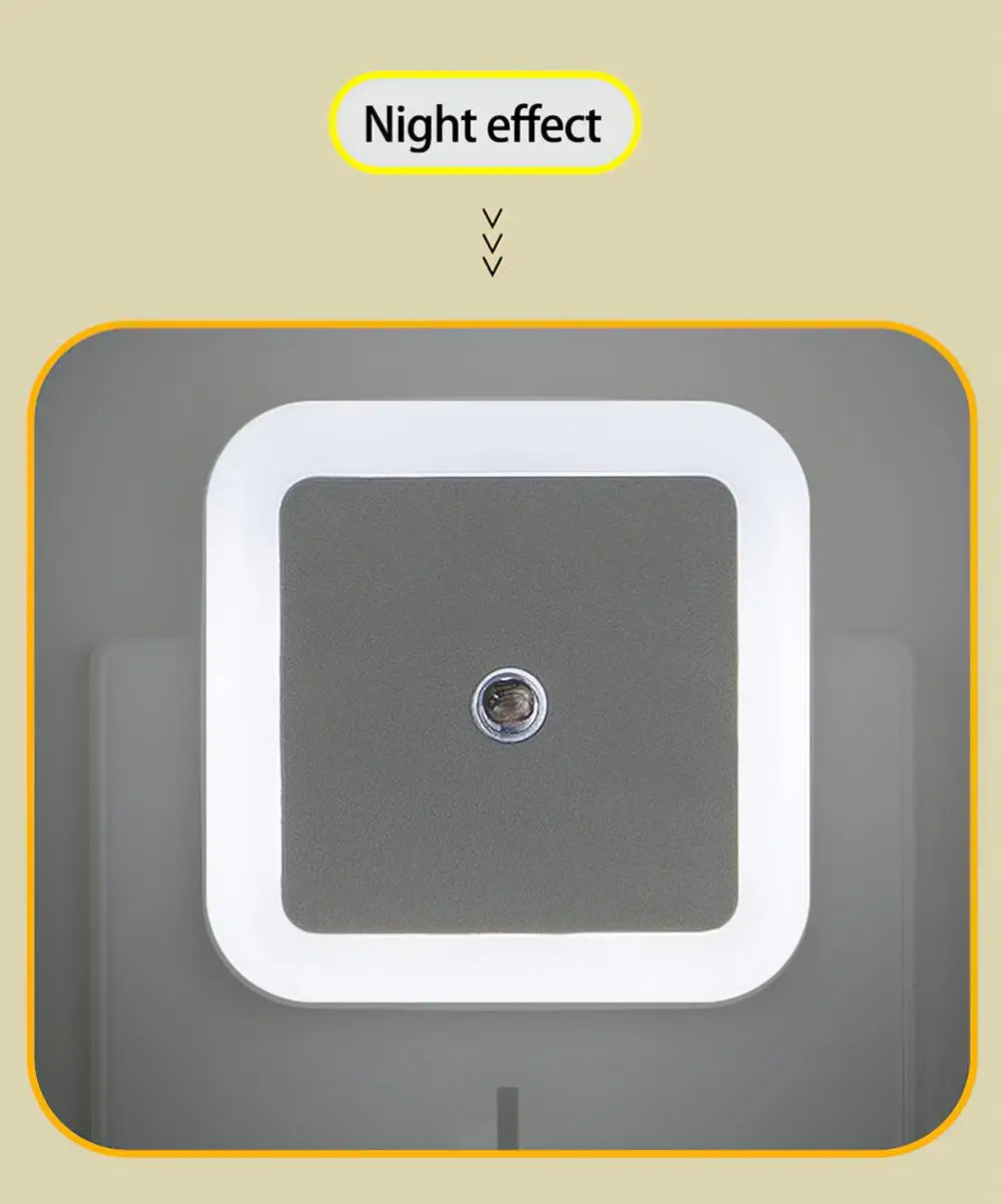 LED Night Light – Smart Motion Sensor Mini Wall Lamp, EU/UK/US Plug for Bedroom, Hallway, Corridors, Stairs, Bedside