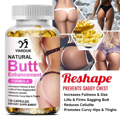 Natural Butt Enhancement Capsules - Non-GMO Body Care Supplement for Gluteal Tone & Feminine Curves