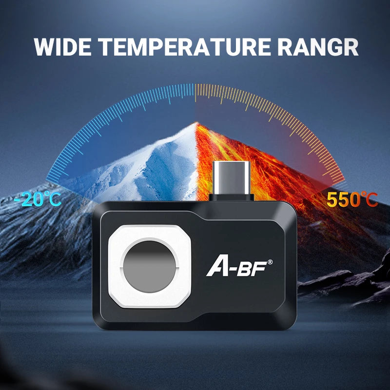 A-BF RX-450 Thermal Imaging Camera - 256×192 Industrial PCB Heat Pipe Detector for USB-C Phones