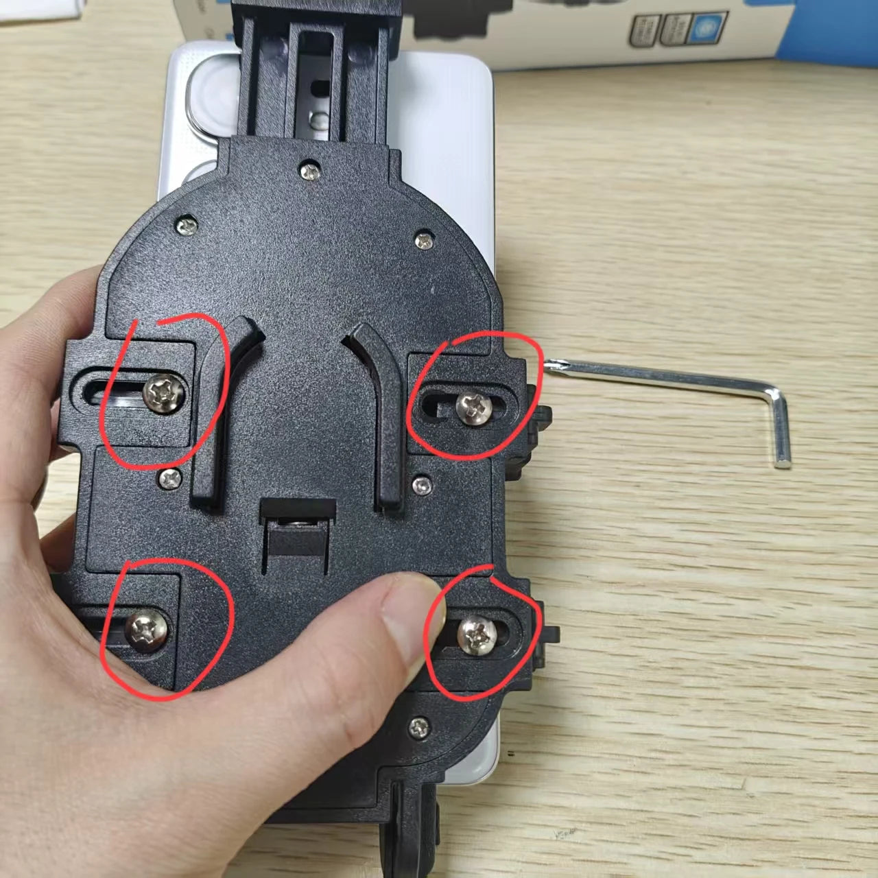 Adjustable Motorcycle Phone Holder with Shock Absorber – 360° Rotating Mobile Mount for Scooter, ATV, Bike