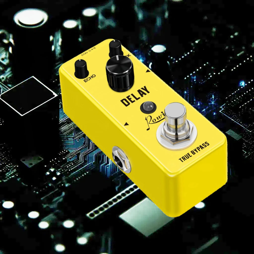 Rowin Guitar Effects Pedal – Noise Gate, Delay, Chorus, Vibrato, Phaser, Flanger, Booster, EQ, Fuzz, Metal, Distortion, and Blues Drive