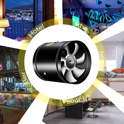 4/6/8 Inch Metal Pipe Air Ventilator – Low Noise Bathroom & Kitchen Exhaust Duct Fan