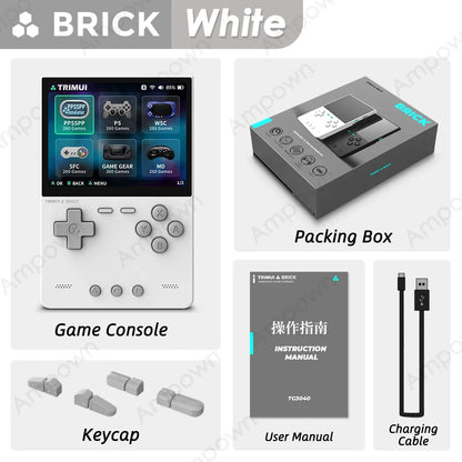 TRIMUI BRICK Handheld Game Console – 3.2'' IPS Screen, Linux System, LED Lighting, Metal Back Panel, Free Keycap Gifts