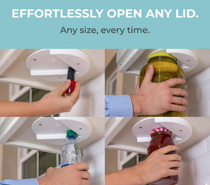 Under Cabinet Jar Opener for Seniors — Easy Can & Jar Opener for Weak Hands & Arthritis Kitchen Aid