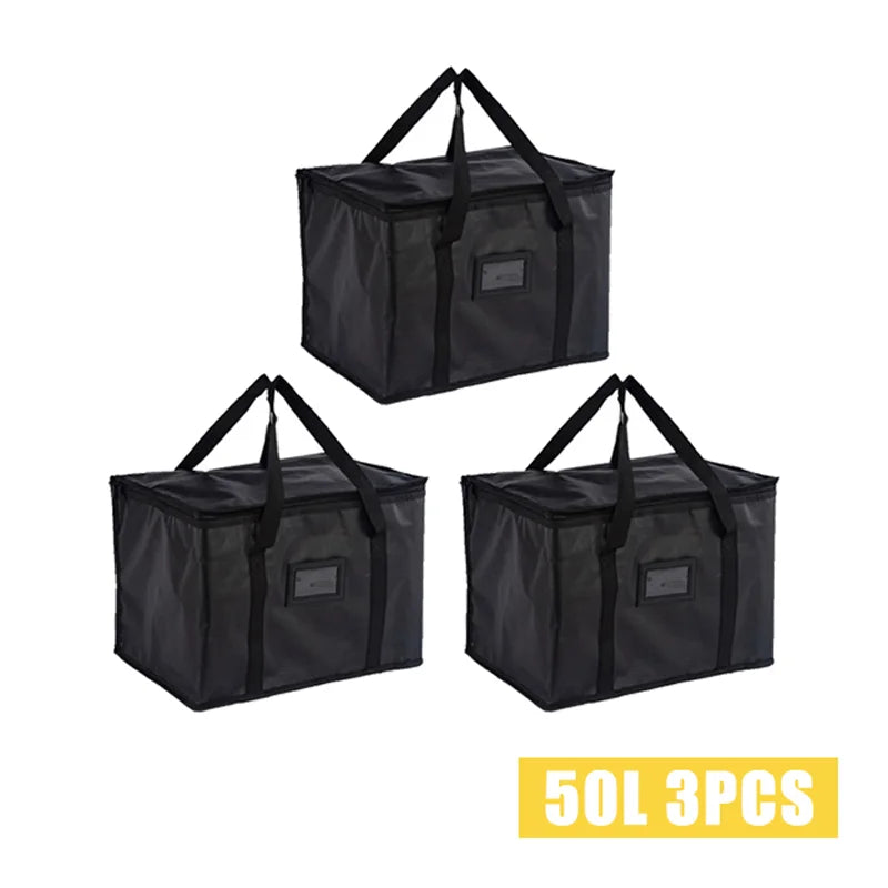 70L Large Capacity Insulated Cooler Bag – Thermal Foil Lunch & Food Storage Tote, Portable Zip Picnic & Camping Bag for Hot & Cold Retention