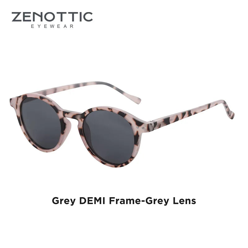 ZENOTTIC Retro Circular Polarized Sunglasses (S Size) – Vintage Small Round UV400 Goggles for Men & Women
