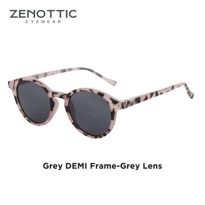 ZENOTTIC Retro Circular Polarized Sunglasses (S Size) – Vintage Small Round UV400 Goggles for Men & Women