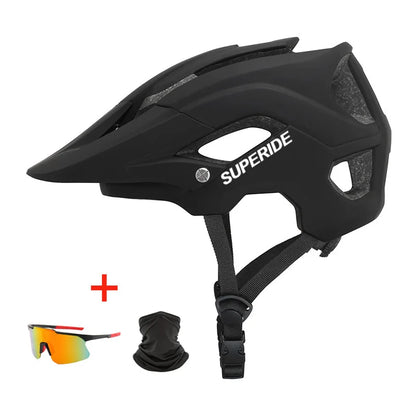 SUPERIDE In-Mold DH MTB Bicycle Helmet - Anti-Impact Sports Road & Mountain Bike Helmet for Men & Women, Cycling Safety Gear