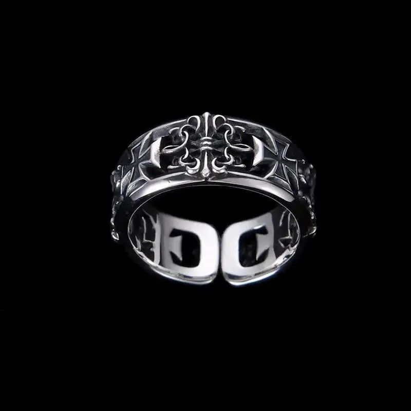 New Retro Cross Hip-Hop Punk Style Opening Ring for Men