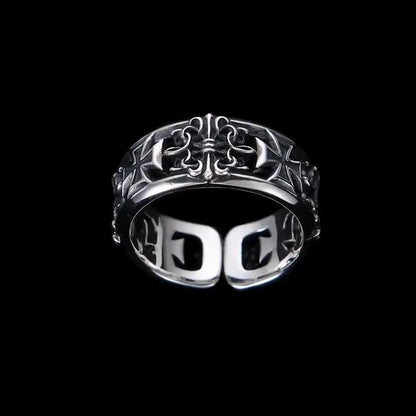 New Retro Cross Hip-Hop Punk Style Opening Ring for Men