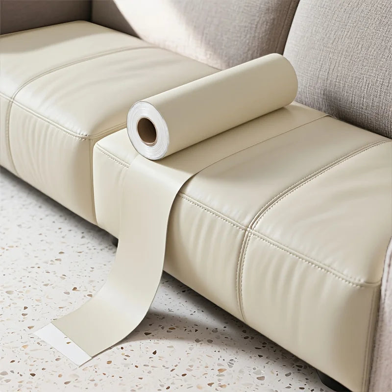 Large PU Leather Repair Patch Roll - Self-Adhesive Faux Leather Repair Tape for Sofa & Car Seats