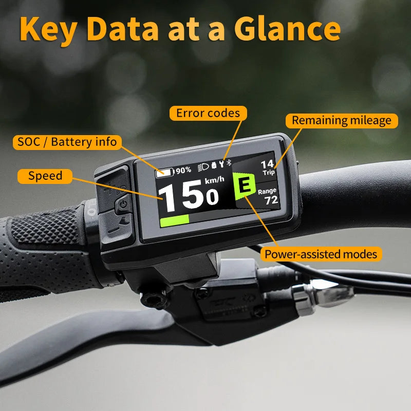 Bafang DP C080.CB E-Bike Display - CAN Protocol Triangle Plug with Type-C Charging Port for M500 M600 G510 M620 M420 M300