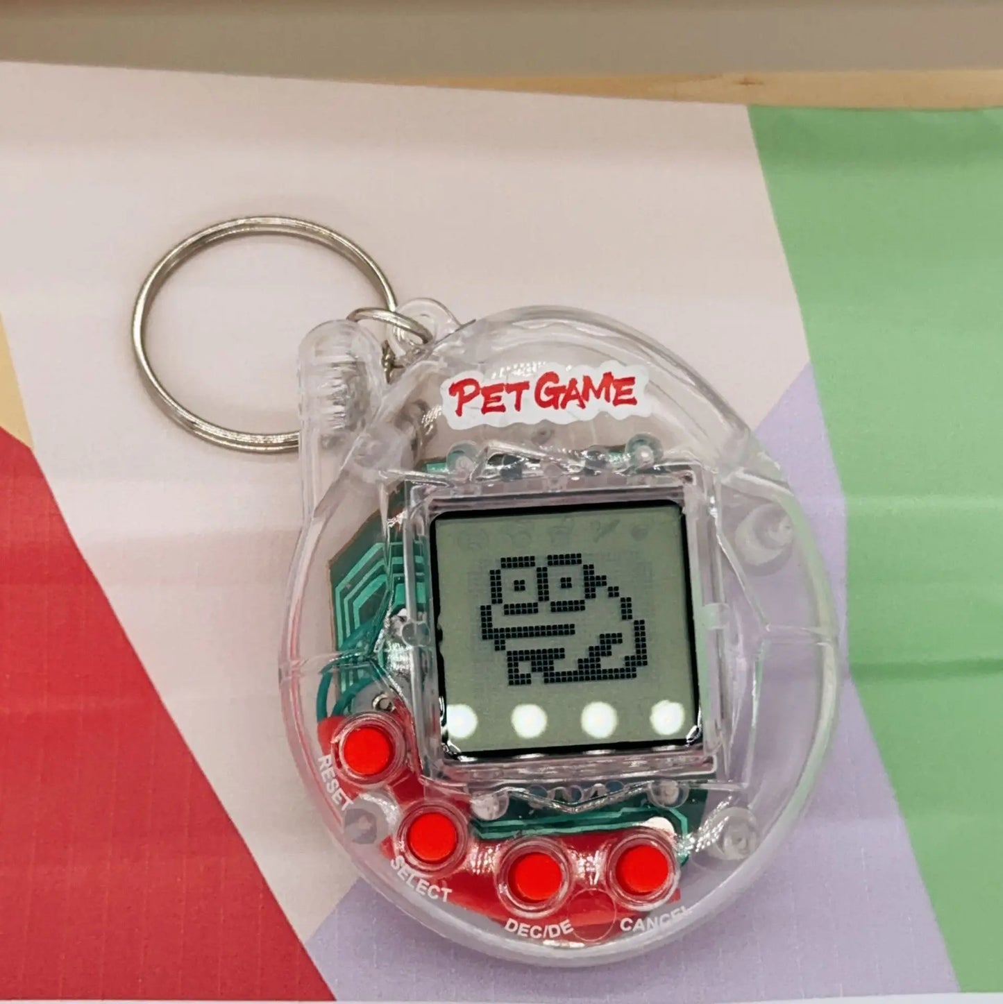 Transparent Electronic Tamagotchi – 168 Pets in One Virtual Cyber Digital Toy, Nostalgic Pixel Fun Play