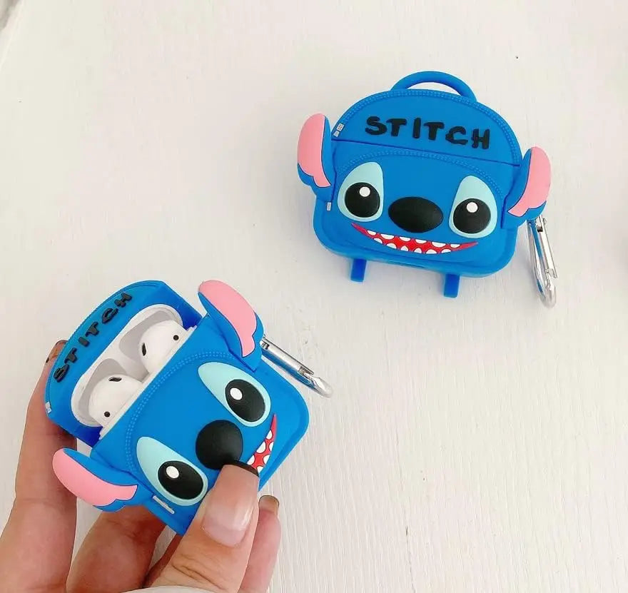 Backpack Stitch Silicone Case for AirPods 1/2/3/4 & Pro/Pro 2 — Cute Protective Earphone Cover