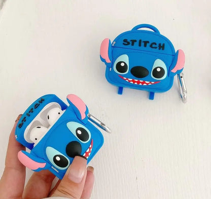 Backpack Stitch Silicone Case for AirPods 1/2/3/4 & Pro/Pro 2 — Cute Protective Earphone Cover