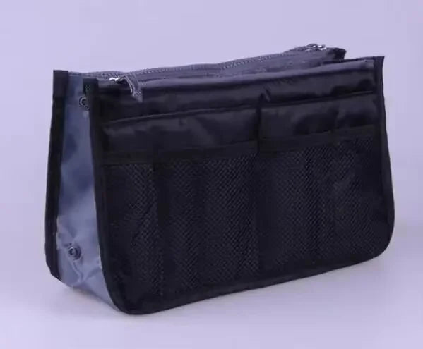 HOMEFISH Multi-Function Large Capacity Makeup & Toiletry Bag – Portable Double-Zipper Travel Organizer Mommy Bag with Multiple Pockets