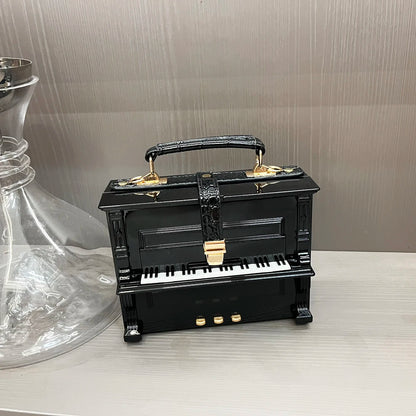 Luxury Designer Piano-Shaped Handmade Crossbody Shoulder Bag for Women – Elegant Purse, Messenger & Banquet Bag