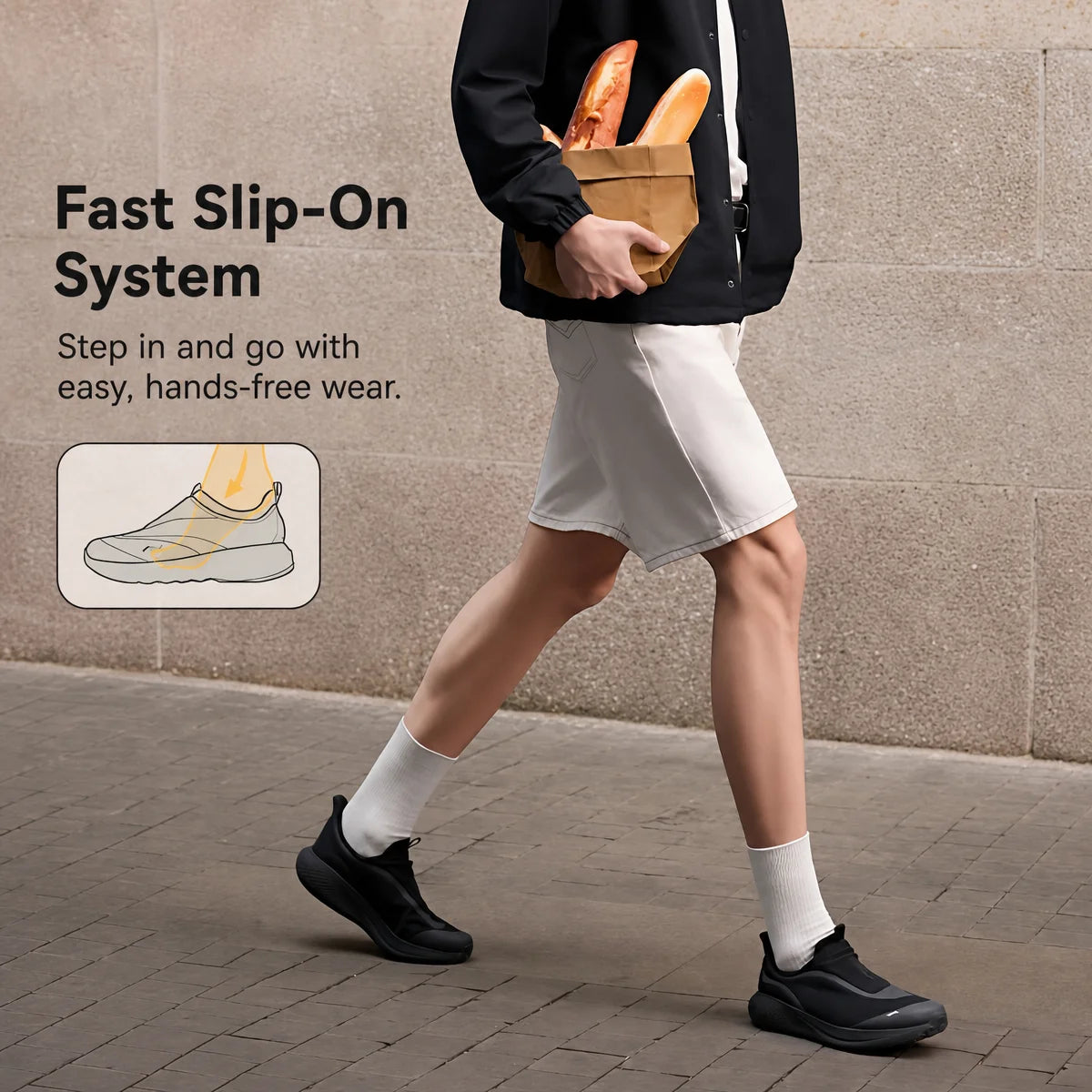 Li-Ning SOFT GO 3 Slip-On Shoes - Breathable COMFOAM Casual Walking Sneakers for Men