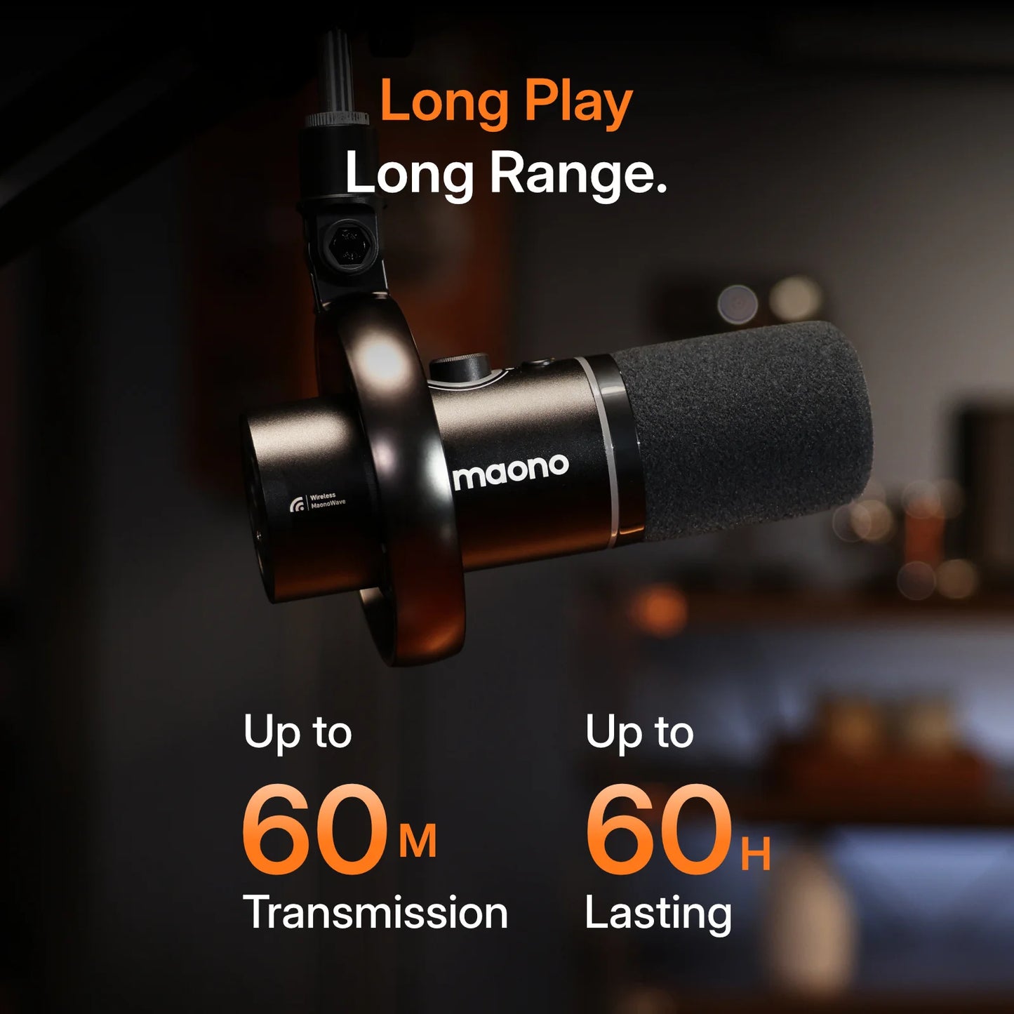 MAONO PD200W Hybrid Wireless Podcast Microphone – XLR/USB Dynamic Mic for PC, Phone & Camera Streaming & Recording