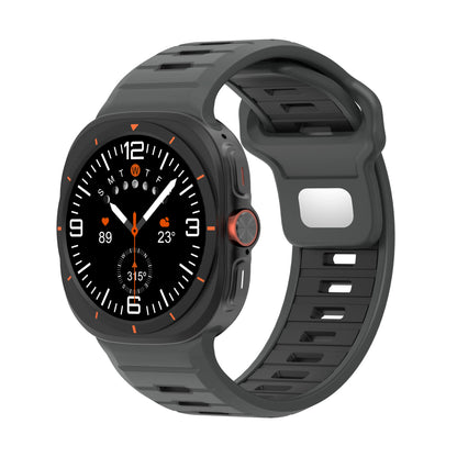 Sports Silicone Strap for Samsung Galaxy Watch Ultra 2025 — Soft Two-Color No-Gap Band for 47mm Galaxy Watch 7 Ultra