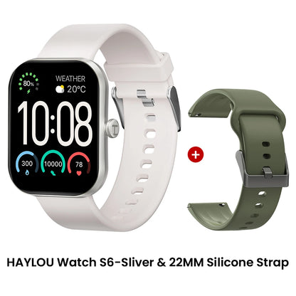 HAYLOU Watch S6 Smartwatch — 2.01" HD Display, Bluetooth Voice Calls, IP68 Waterproof Fitness Tracker