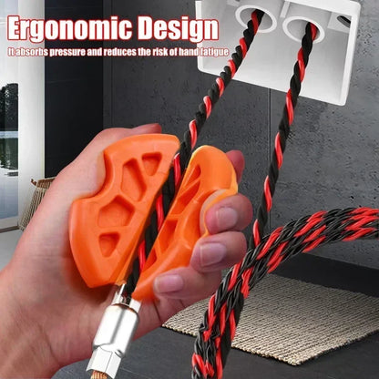 Wire Pulling Tool with Anti-Slip Rubber Grip - Portable Cable Puller & Wire Gripping Tool for Electricians