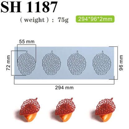 Hollow Chocolate Chips Silicone Baking Mold — Leaf & Honeycomb Design Sugarcraft Lace Mat for Dessert Decoration