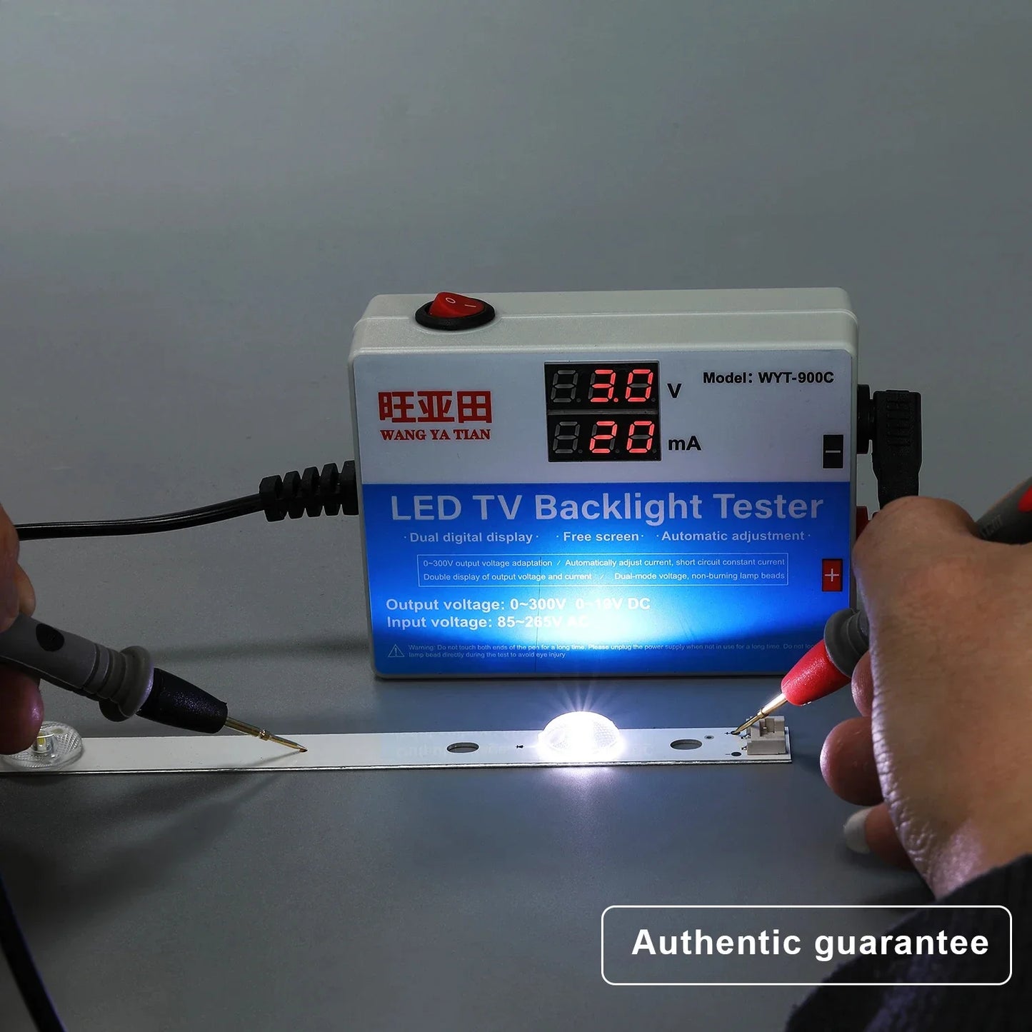 Multifunction LED Tester 0-300V — Voltage & Current Meter for TV Backlight Strips with Crowbar