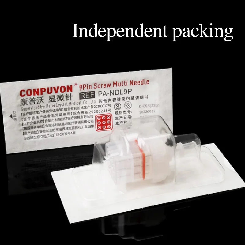 32G/34G Medical Disposable Nine-Needle Head – Pain-Free Ultra-Fine Connection for Beauty Machines