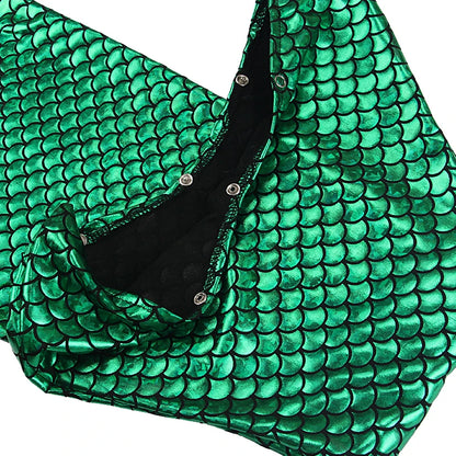 Cosplay Mermaid Tail Costume for Kids — Elastic Swimwear for Girls, Quick-Dry Swimming & Party Use