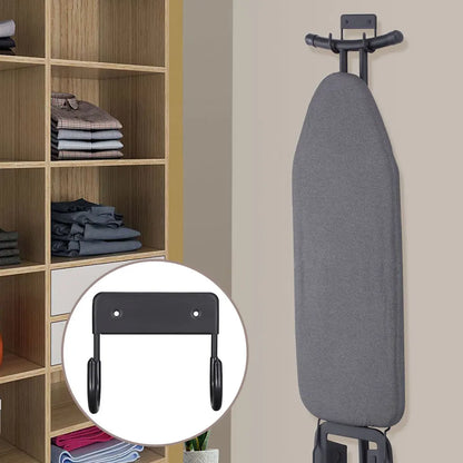 Maximize Laundry Space: Ironing Board Wall Mount Hook Hanger - Universal Holder for Home Laundry Room - Convenient Shelf Storage Rack for Laundry Accessories