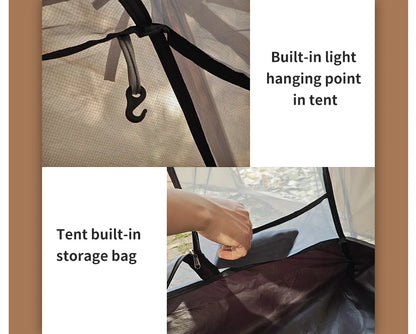 Fireproof Hot Tent for 2 People – Waterproof Extend Dome with Stove Jack & Snow Skirt, 4-Season Camping, Hiking, Hunting Winter Shelter