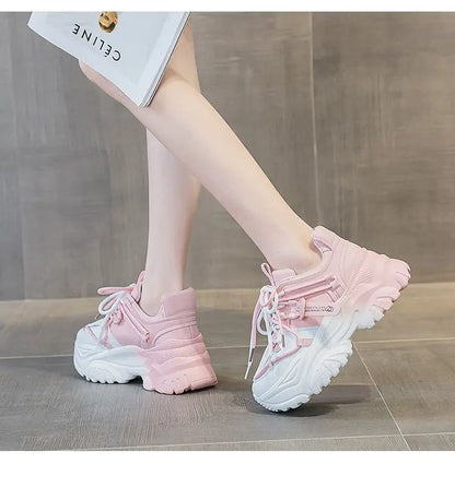 Women's Platform Sneakers - 2024 Spring Fashion Thick Sole Casual Shoes & Tennis Trainers