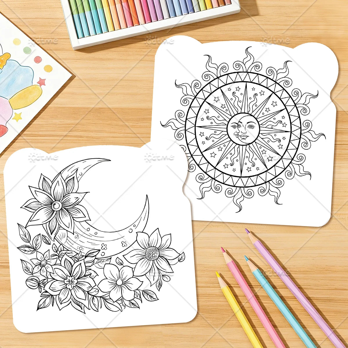 MOMN Cozy Spaces Coloring Book - Cute Adult Relaxation Coloring Pages with Daily Activities and Creative Patterns