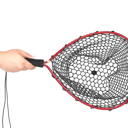 Folding Silicone Fish Net with Aluminum Alloy Pole | Small Mesh Landing Net for Easy Casting | Portable Fishing Tool