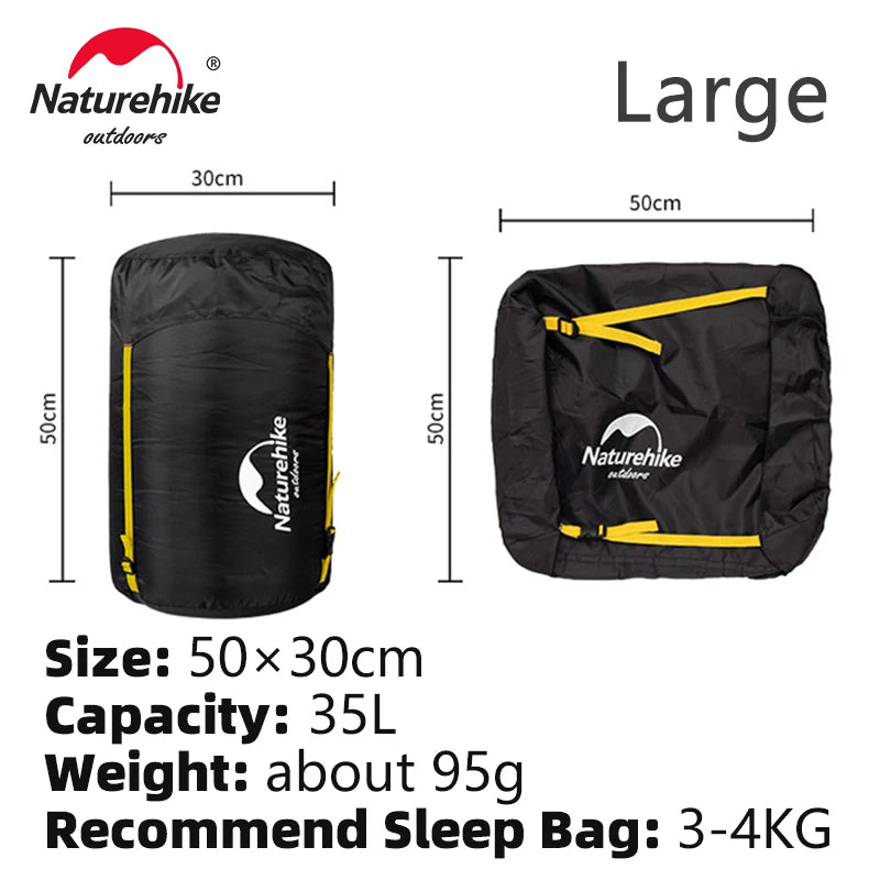 Naturehike Compression Bag for 3-4kg Sleeping Bag - Splash-Proof, Multifunctional Camping & Travel Storage Sack