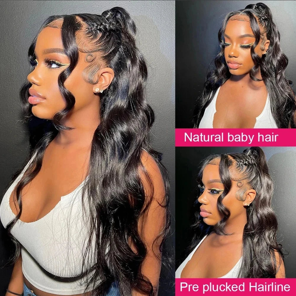 Invisi Strap 360 Lace Front Human Hair Wig – Preplucked 250% Density Body Wave HD Lace, Glueless Wig