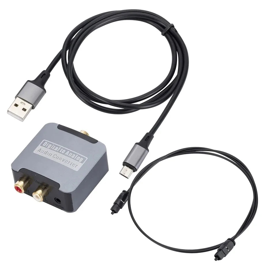 192KHz 24bit S/PDIF Digital to Analog Audio Converter – Optical/Coaxial to RCA & 3.5mm Jack for PS5 Xbox