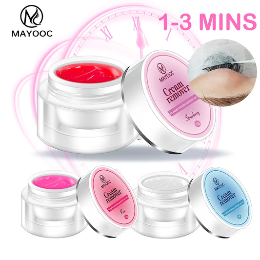 MAYOOC 5/15g Eyelash Glue Remover — Quick-Dry Transparent Cream for Professional Eyelash Extensions, Custom Logo Available