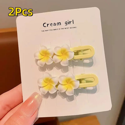 4Pc Strawberry Chocolate Bunny Hairpins - Cute Cartoon Plastic Hair Accessories for Girls & Women
